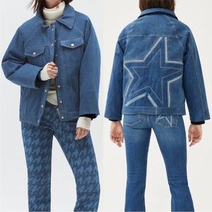 Perfect Moment X DL1969 Corentine Jacket Insulated Lined Trucker Mid Blue XS NWT